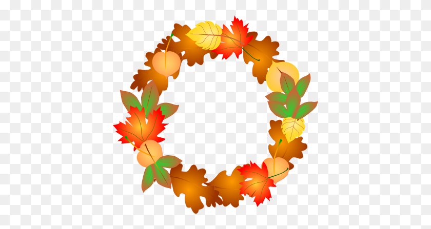 400x387 Thanksgiving Clipart Wreath - Pecan Pie Clipart