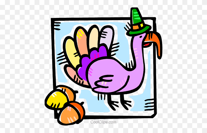 478x480 Thanksgiving Day Turkey Royalty Free Vector Clip Art Illustration - Turkey Clip Art Free