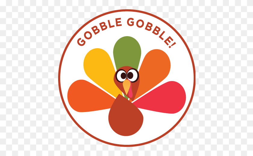 458x458 Thanksgiving Napkin Knot - Gobble Gobble Clipart