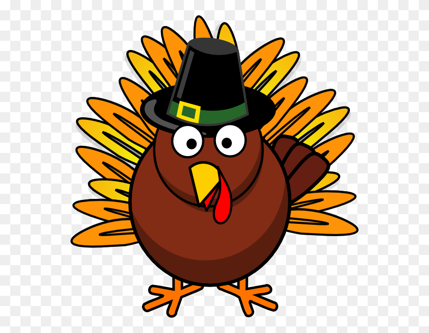 564x593 Thanksgiving Turkey Clip Art - Pilgrim And Indian Clipart