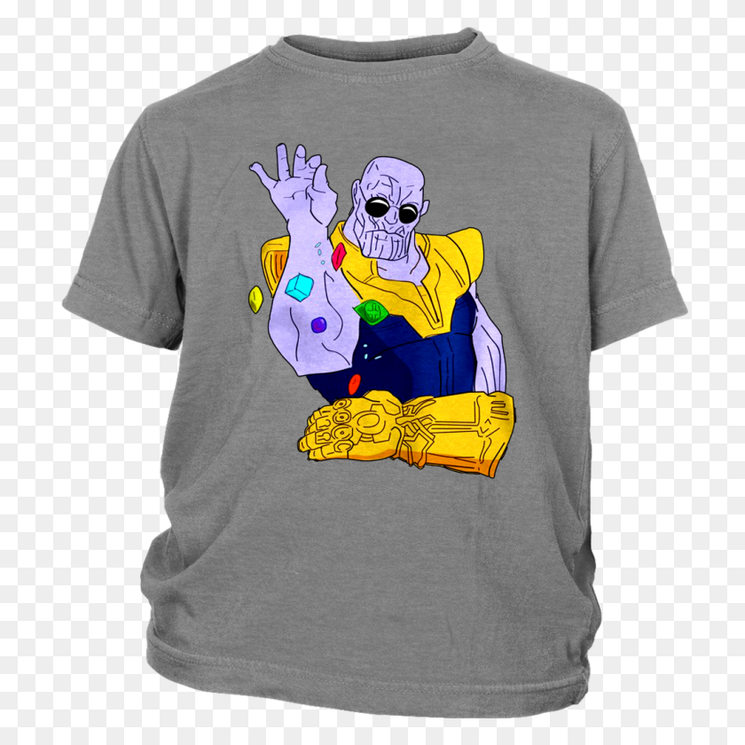 1024x1024 Thanos Avengers Infinity War Guantelete Camisas - Infinity Gauntlet Png