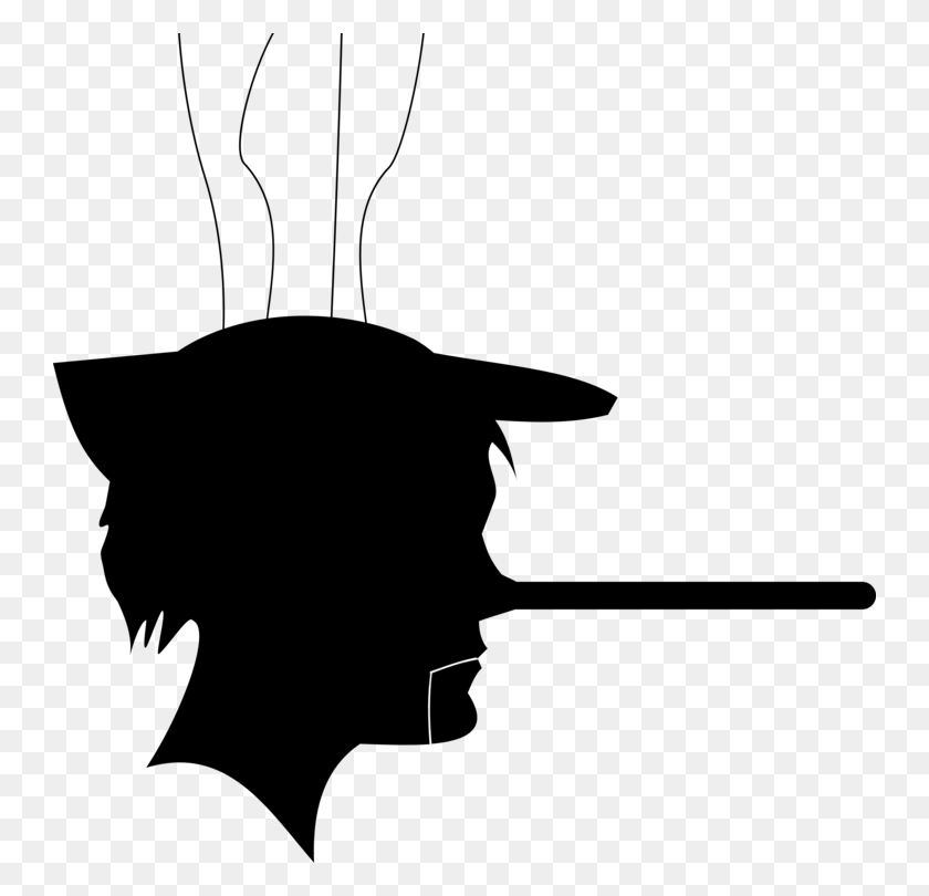 744x750 The Adventures Of Pinocchio Gosi Geppetto Nose Silhouette Free - Marionette Clipart