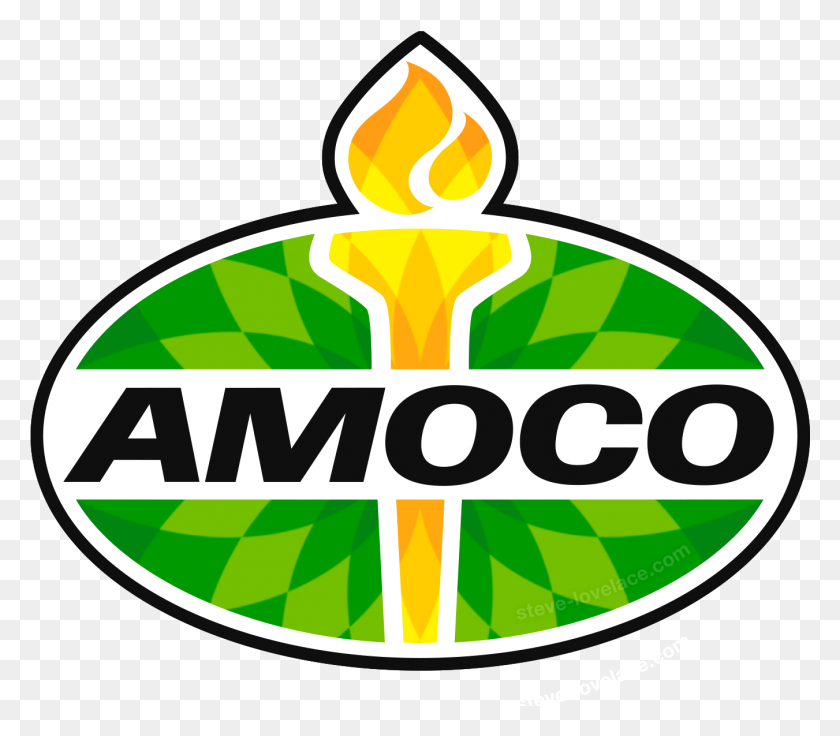 1351x1171 El Logotipo De Amoco - Gasolinera Png