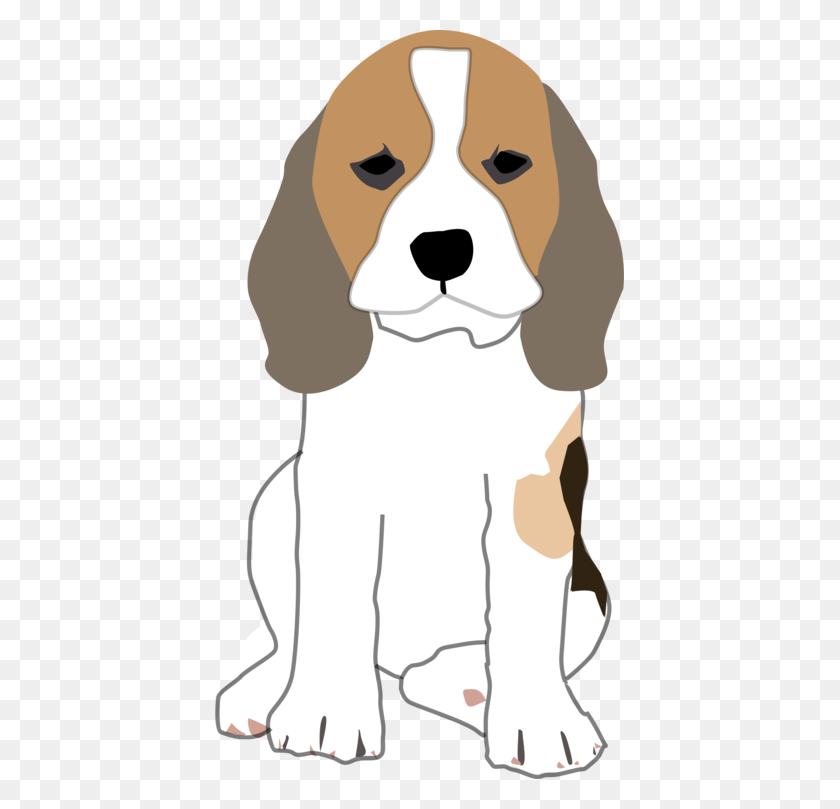 409x749 The Beagle Golden Retriever Puppy Jack Russell Terrier Free - Beagle Clipart Black And White