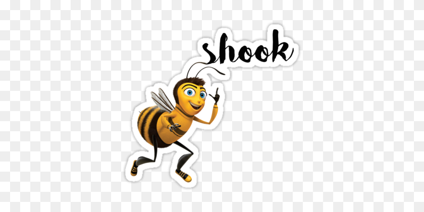 375x360 The Bee Movie Shook Meme Shook Script Bee Movie Stickers - Bee Movie PNG