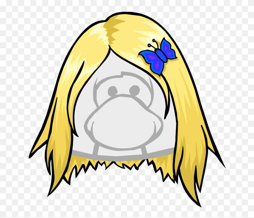 675x662 The Befluttered Club Penguin Wiki Fandom Powered - Blonde Wig Clipart