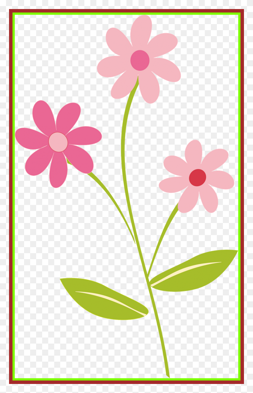 1034x1650 The Best Flowers Border Clipart Png Clipartsgram Pict - Floral Border Clip Art