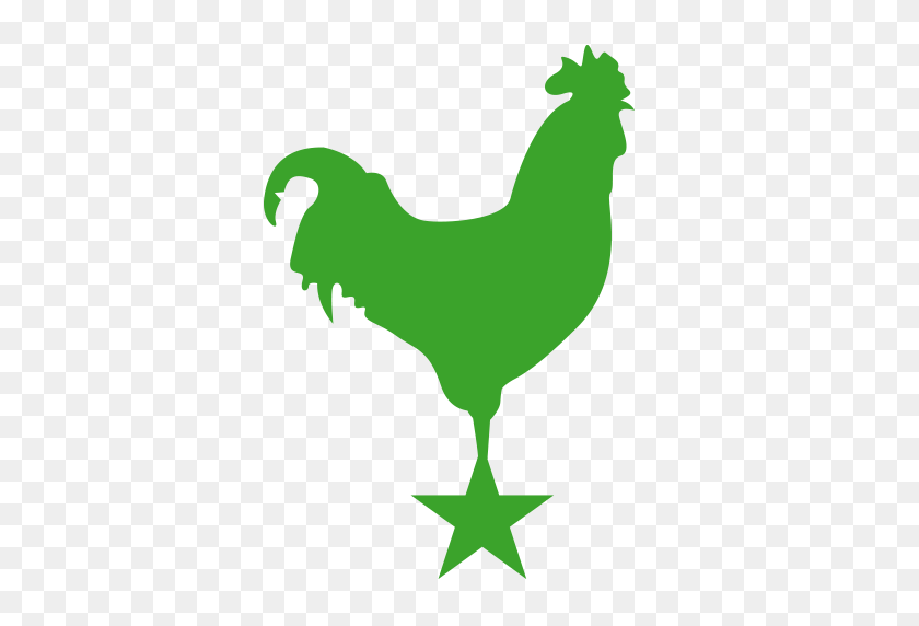 512x512 The Big Green Rooster Fill Your Heart With Art - Rooster PNG