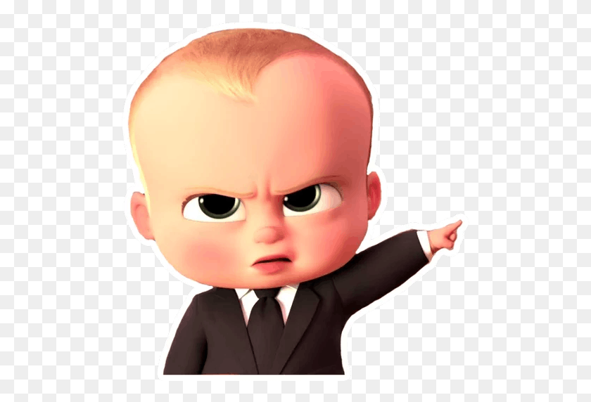 512x512 The Boss Stickers Set For Telegram - Boss Baby PNG
