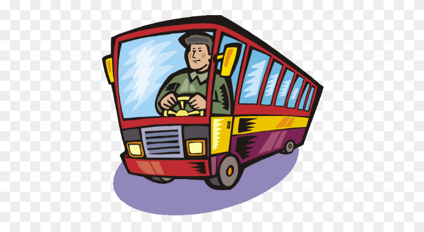 442x400 The Bus Driver - Bus Driver Clipart