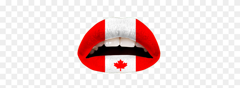 352x250 La Bandera Canadiense Labios Violentos - Bandera De Canadá Png