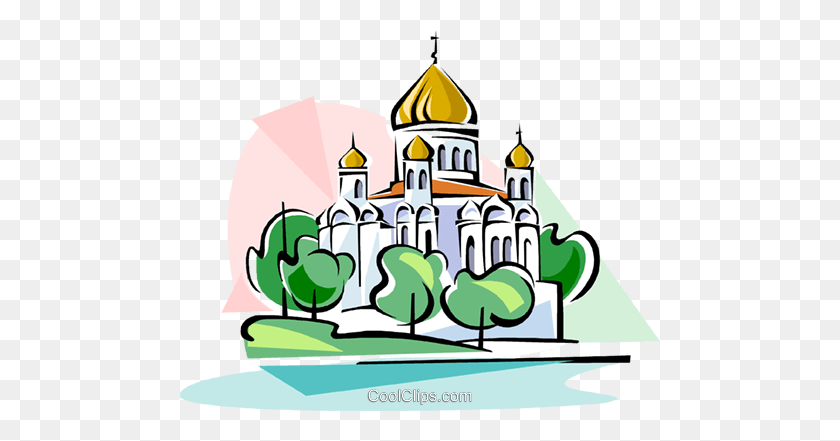 480x381 The Cathedral Of Christ The Savior Royalty Free Vector Clip Art - Savior Clipart