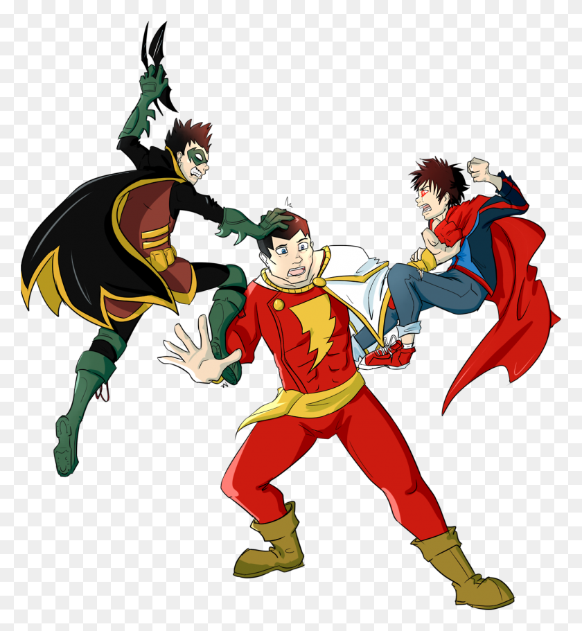 1280x1398 The Cranky, More Miserable Version Super Sons Team Up - Shazam Png