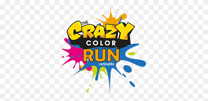 358x350 The Crazy Color Run - Color Run Clip Art