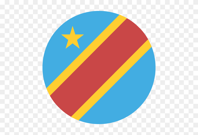 512x512 Демократическая Республика Конго Флаг Вектор Значок Смайлики Бесплатно - Республика Клипарт