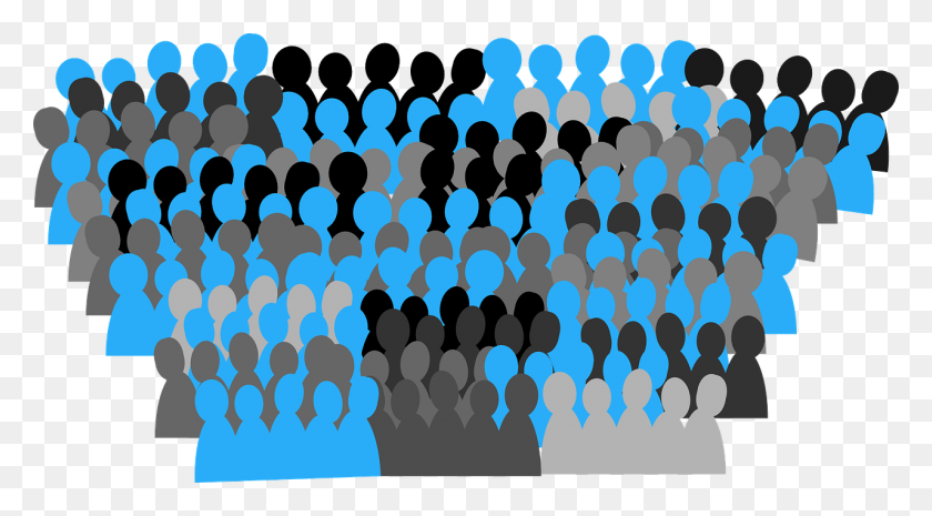 1280x666 The Democratization Of Investing And Entrepreneurship Thrive Global - Crowd Silhouette PNG