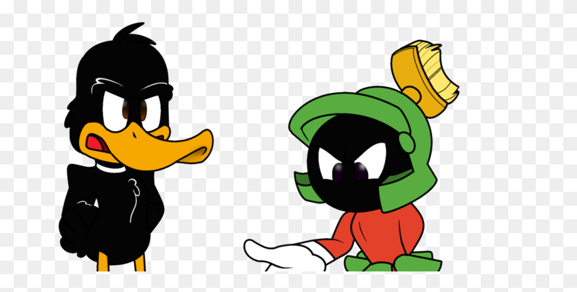 1024x481 The Dissaproval Of Marvin Martian And Daffy Duck - Marvin The Martian PNG