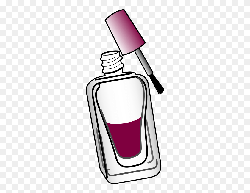 264x589 The Esthetician Removes The Old Nail Polish With A Cotton Stock - Cosmetics Clipart