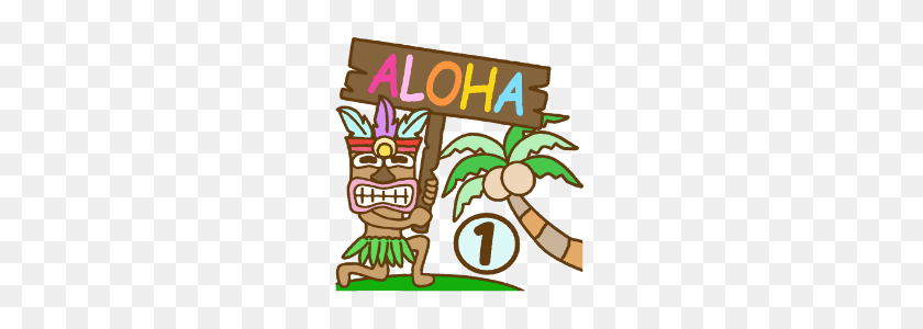 240x240 The First Day Of The Hawaiian God Tiki Line Stickers Line Store - Tiki PNG