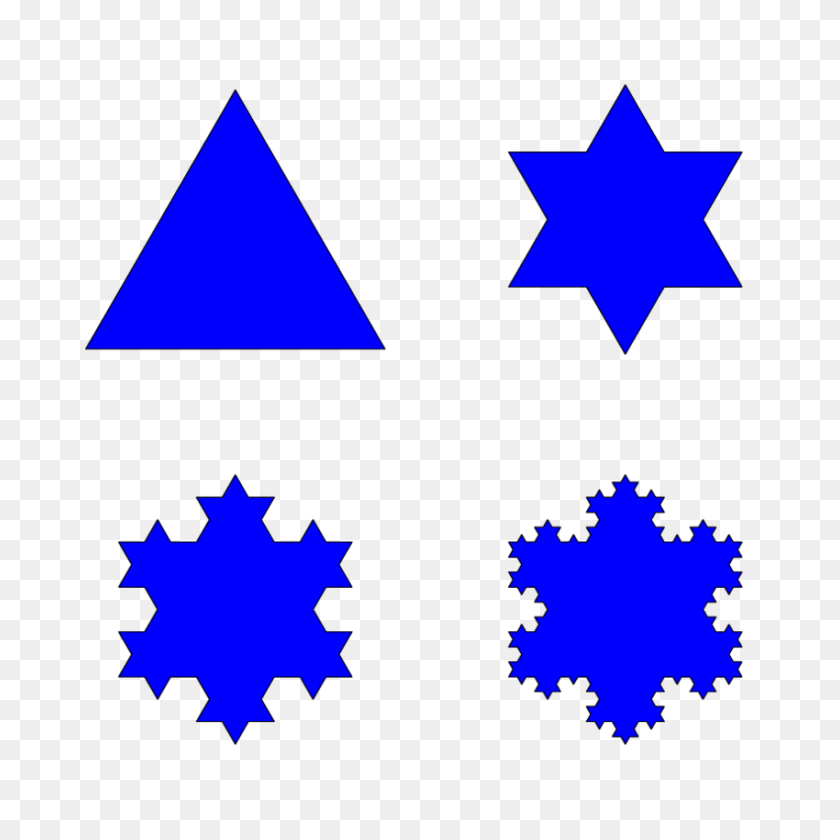 850x850 The First Four Iterations Of The Koch Snowflake Download - Snowflakes PNG Transparent