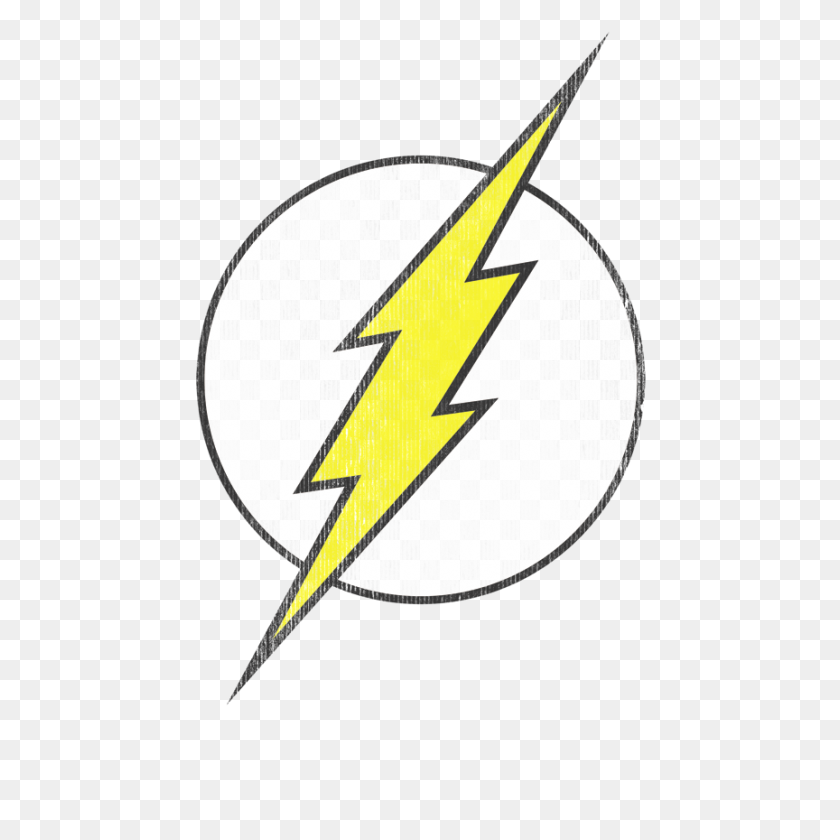 864x864 The Flash Flash Logo Camiseta Ringer Para Hombre Distressed - The Flash Logo Png