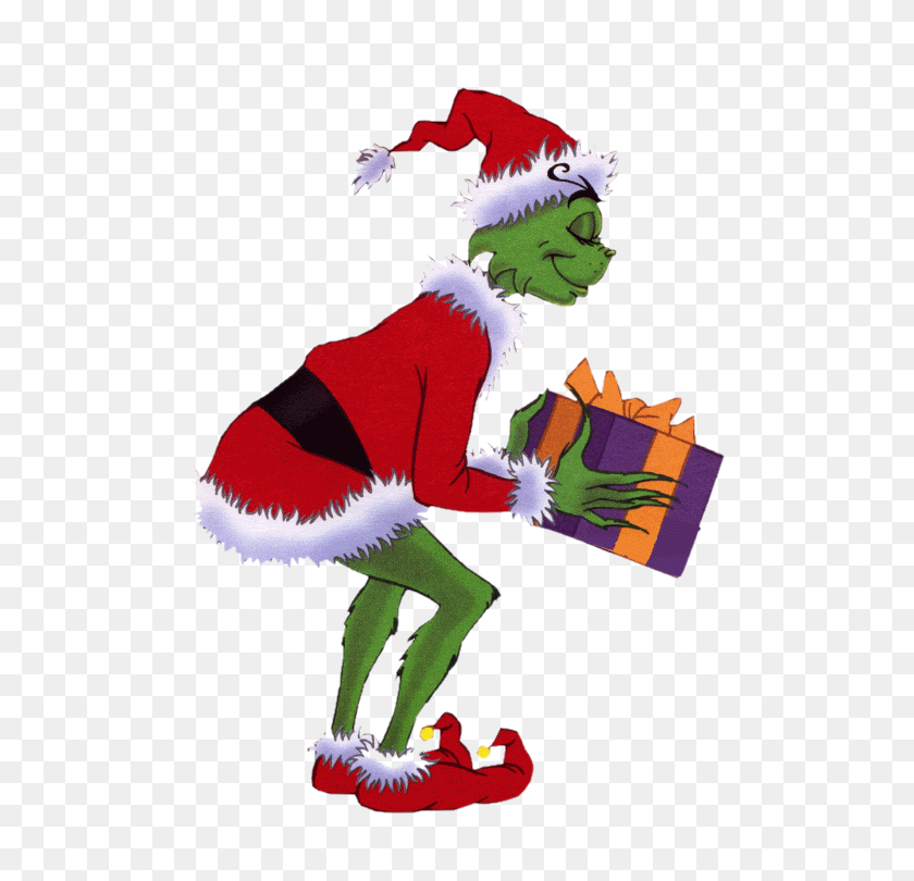 600x750 The Grinch Holding A Gift Png Image - The Grinch PNG