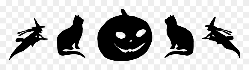 1478x340 El Árbol De Halloween Jack O 'Lantern Dibujo Silueta Gratis - Calabaza De Halloween Clipart En Blanco Y Negro