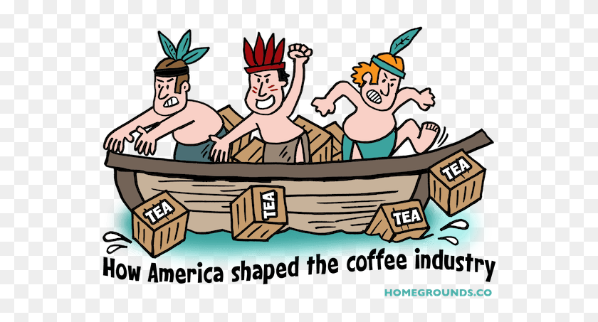560x393 The History Of Coffee - Boston Tea Party Clipart