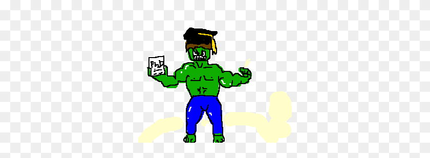 300x250 The Hulk Graduates College - Incredible Hulk PNG