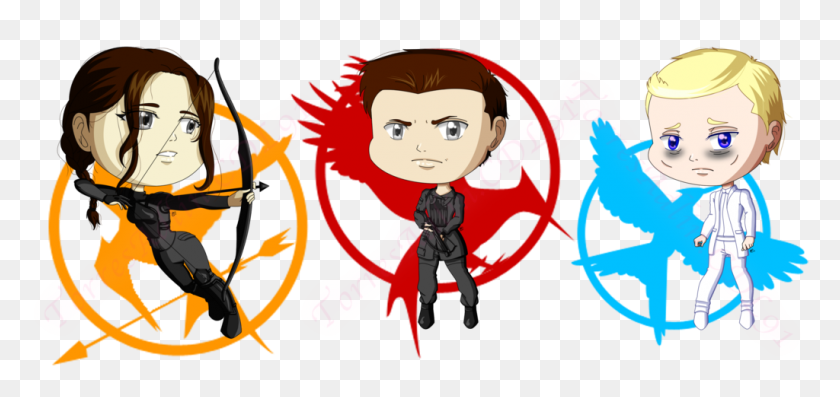 1024x443 The Hunger Games Chibies - Hunger Games Clip Art
