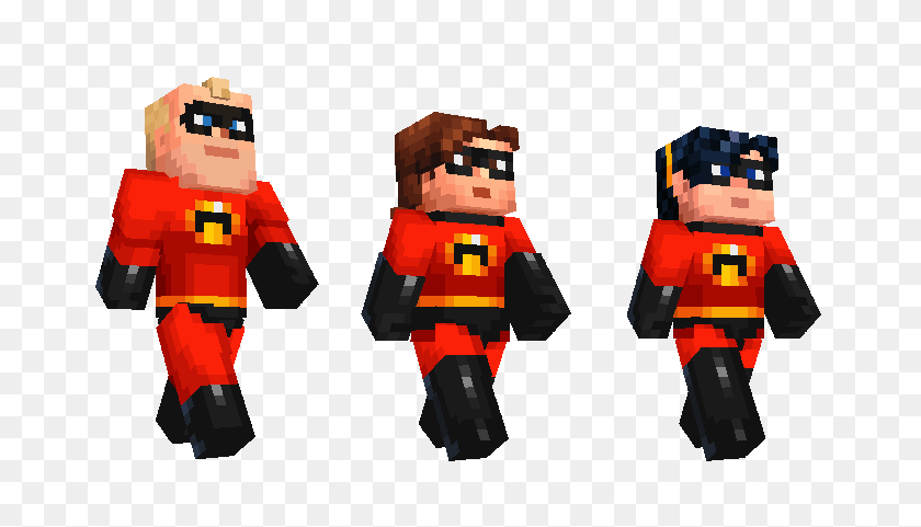 748x421 The Incredibles Skin Pack Out Now! Minecraft - Minecraft Characters PNG