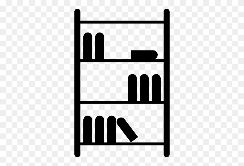 512x512 The Is Bookshelf, Bookshelf, Decor Icon With Png And Vector Format - Bookshelf Clipart Black And White