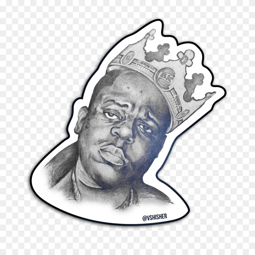 2400x2400 The King Of Bk The Notorious B I G Is The King Of Brooklyn - Biggie Smalls PNG