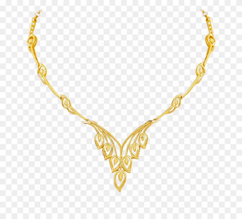 700x700 La Hoja Gotas Collar De Oro - Hoja De Oro Png