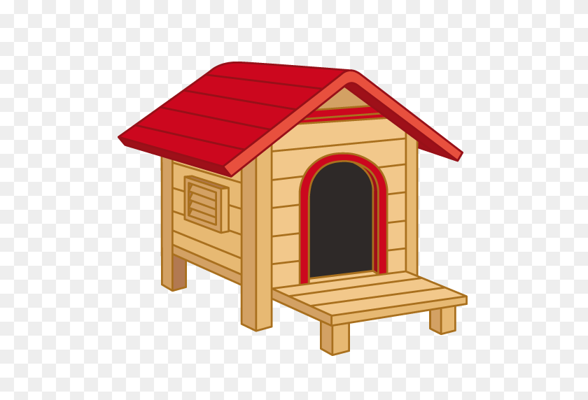 512x512 The Little Dog House Cat Puppy - Dog House PNG