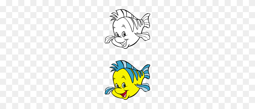 150x300 The Little Mermaid - Flounder PNG