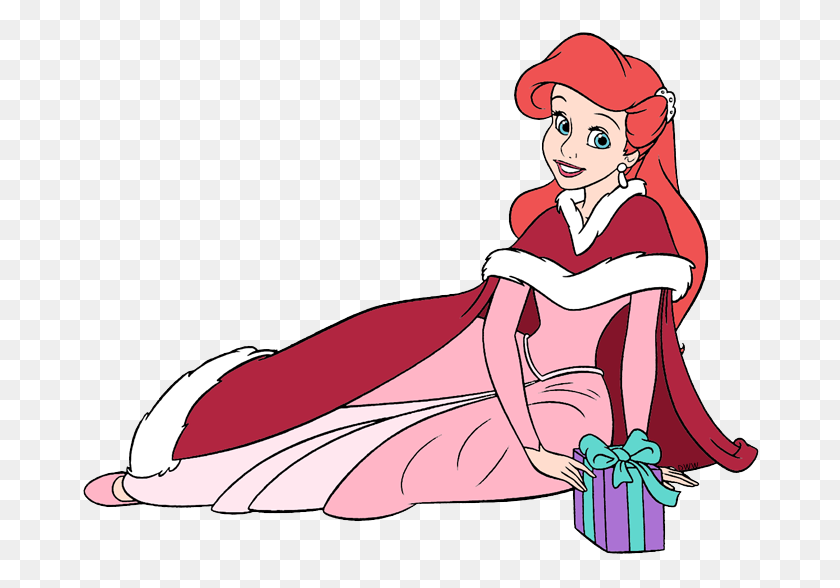 682x528 La Sirenita Clipart De Navidad Disney Imágenes Prediseñadas En Abundancia - La Sirenita Png