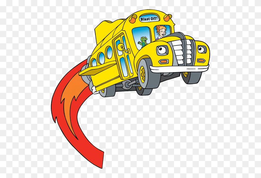 512x515 Волшебный Школьный Автобус - Школьный Автобус Клипарт Изображения