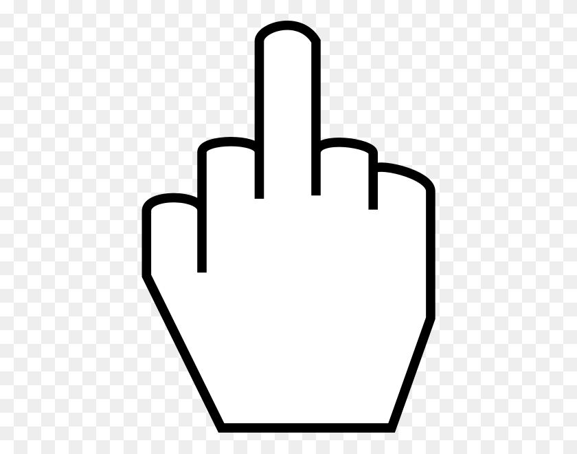 435x600 The Middle Finger - Middle Finger Clipart