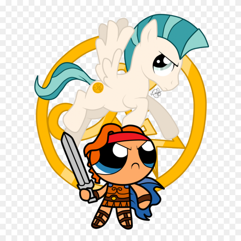 800x800 The Mighty Hercules And Pegasus Powerpuff Style Know Your Meme - Hercules PNG