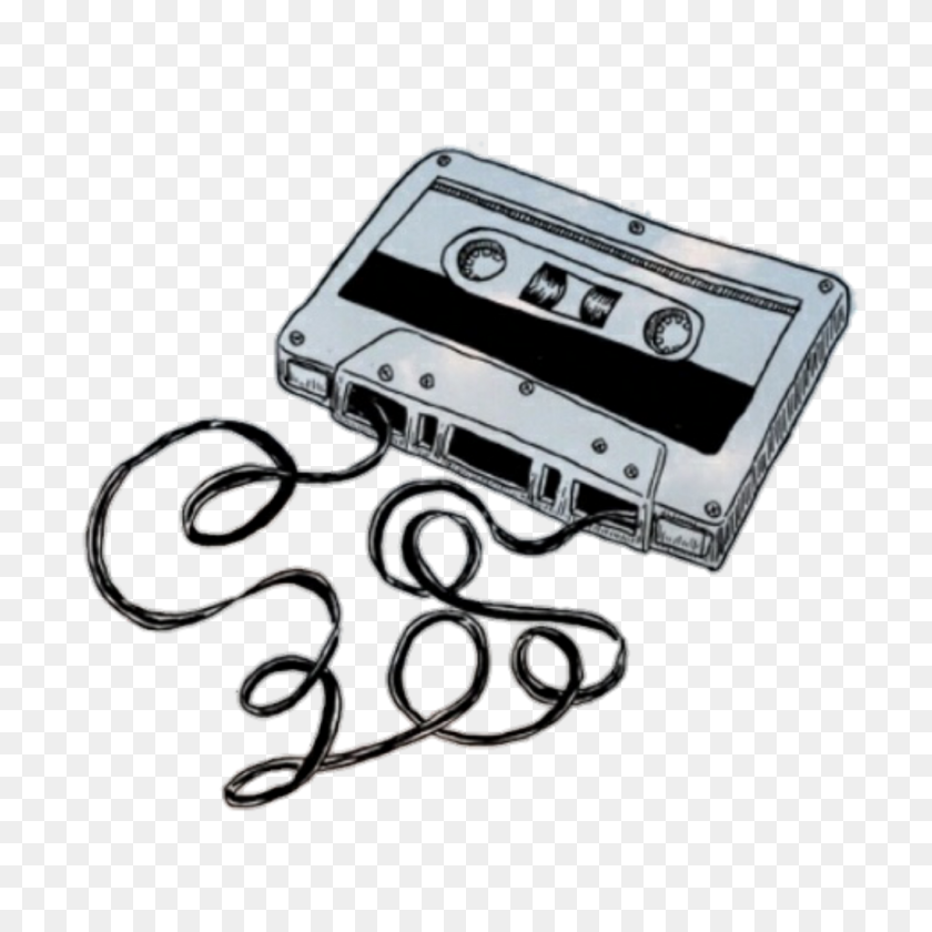 1024x1024 Las Más Nuevas Pegatinas De Cintas De Cassette - Cassette Png