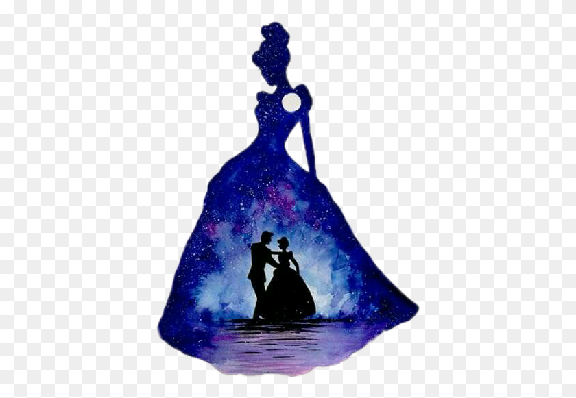 384x521 The Newest Cinderella Stickers - Cinderella Silhouette PNG