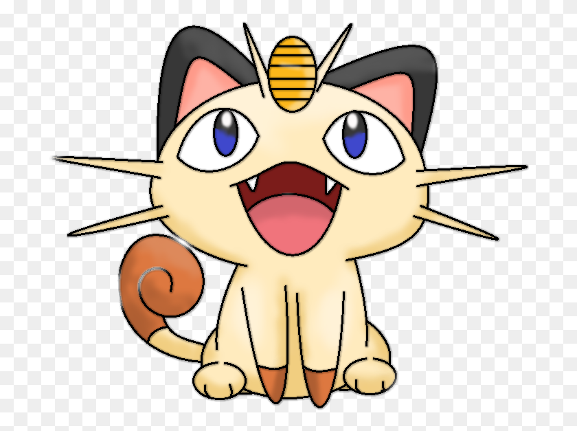 700x567 The Newest Meowth Stickers - Meowth PNG