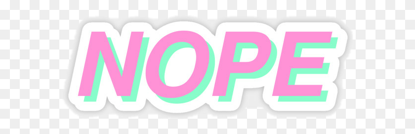 590x211 The Newest Nope Stickers - Nope Clipart