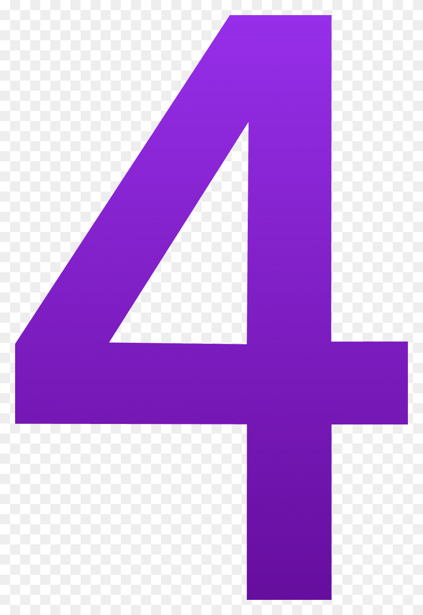 4663x6937 The Number Four - Number 4 Clipart