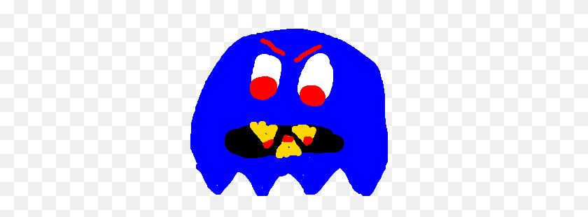 300x250 The Pacman Ghost To End All Pacman Ghosts Drawing - Pacman Ghosts PNG