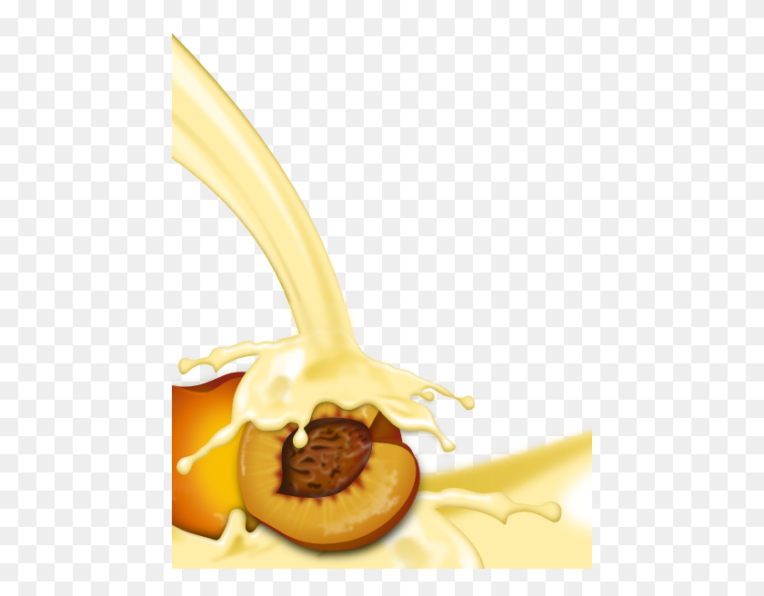 462x596 The Peach And The Milk Clip Art Free Vector - Boba Tea Clipart