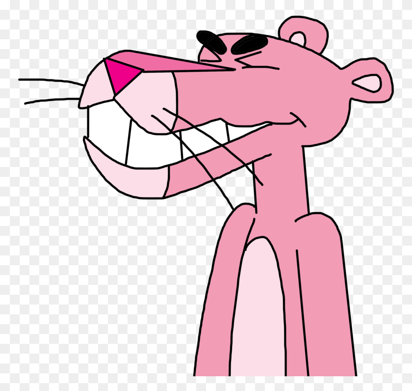 769x736 The Pink Panther Laughing - Pink Panther PNG