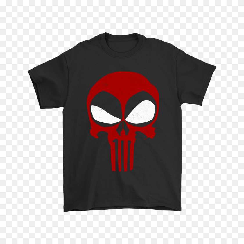 1000x1000 El Castigador Y Deadpool Logotipo De Mashup Camisas De La Tienda Teeqq - Punisher Png