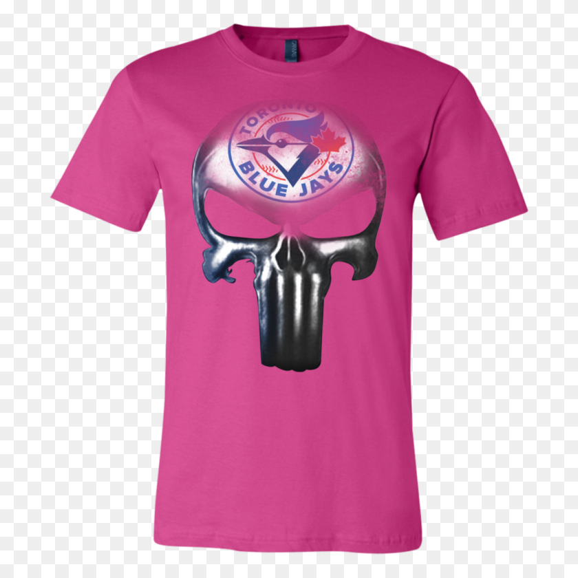 1024x1024 The Punisher Skull Camisetas Para Los Fanáticos De Los Blue Jays De Toronto Corto - Punisher Skull Png